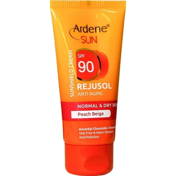 کرم ضد آفتاب و ضد چروک مدل Rejusol بژ هلویی با SPF 90 آردن